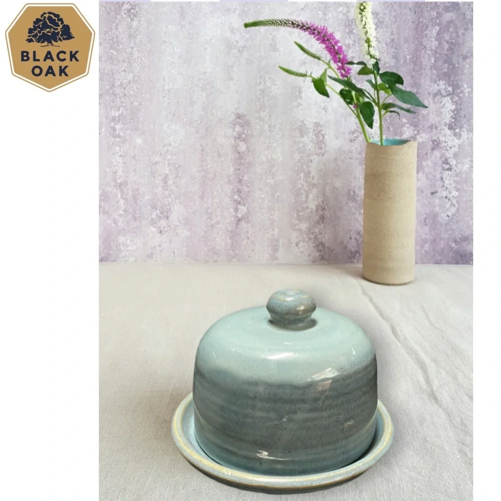Black Oak Art Butter Dish